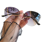 Frameless UV Protection Women Sunglasses Driving Glasses