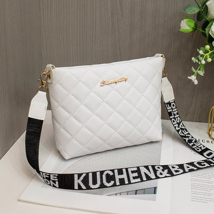 Diamond Plaid Bucket Bag