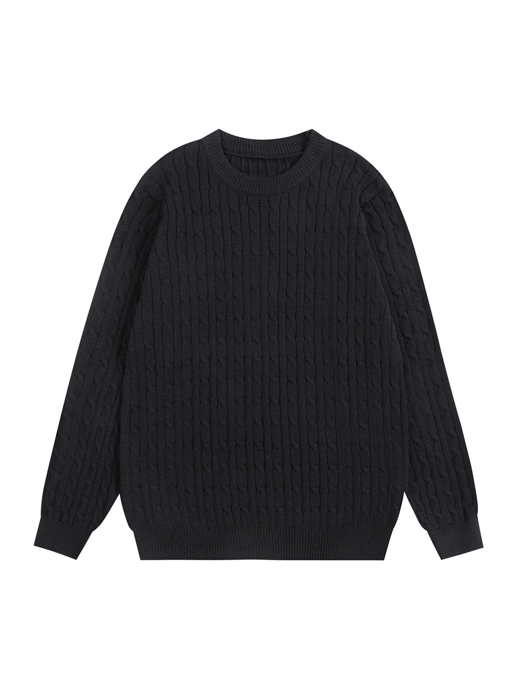 Twist Cable Knit Pullover Mens Sweater