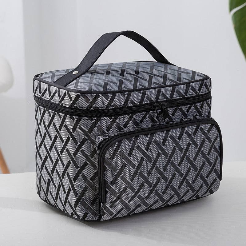 Ladies' makeup case with zipper portable toiletry bag