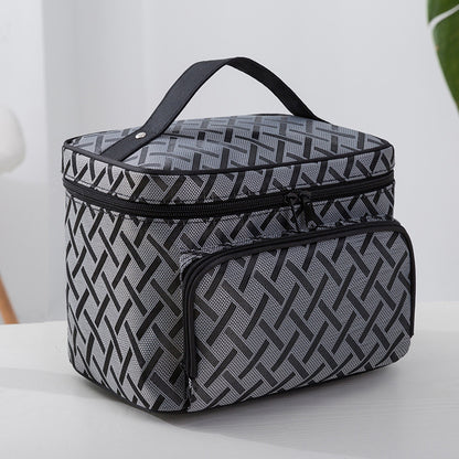 Ladies' makeup case with zipper portable toiletry bag
