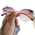 Frameless UV Protection Women Sunglasses Driving Glasses