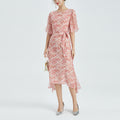 Living Life Floral Silk Slit Dress