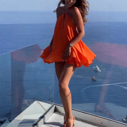 Kiara backless halter dress