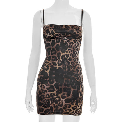 Leopard Print Sling Dress