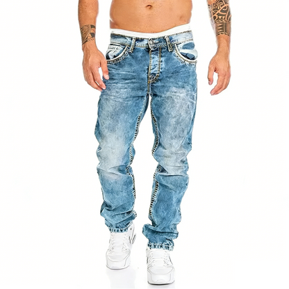 Mens Straight Leg Hip Hop Jeans