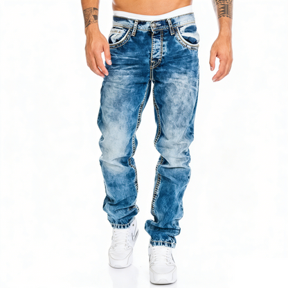 Mens Straight Leg Hip Hop Jeans