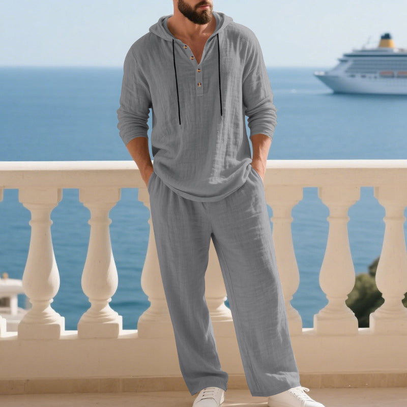 Men's Loose Fit Hoodie & Pants 2-Piece Set
