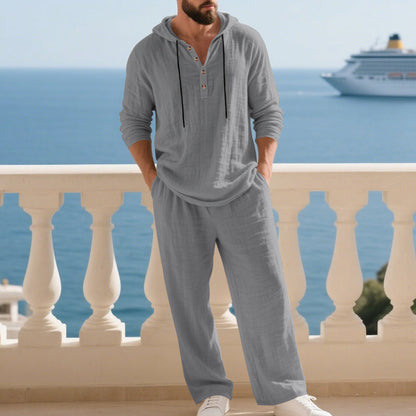 Men's Loose Fit Hoodie & Pants 2-Piece Set