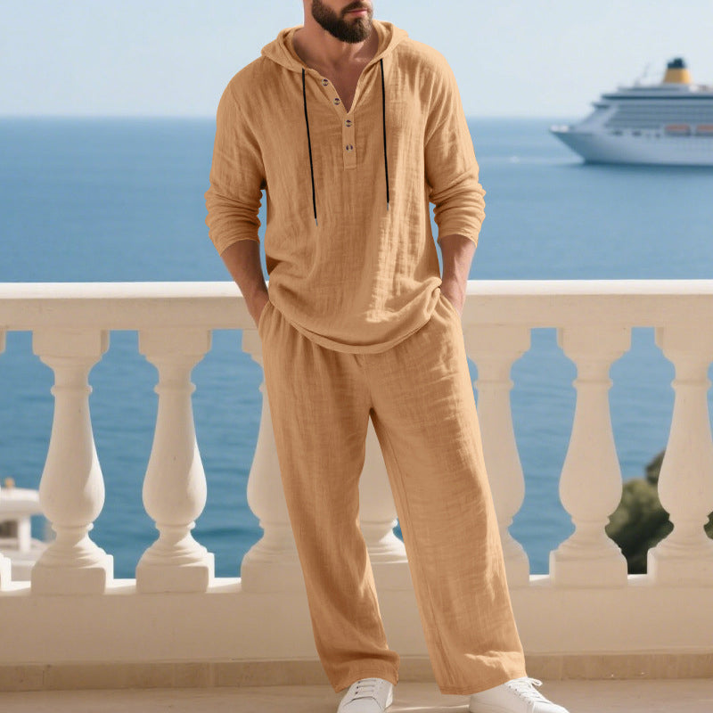 Men's Loose Fit Hoodie & Pants 2-Piece Set
