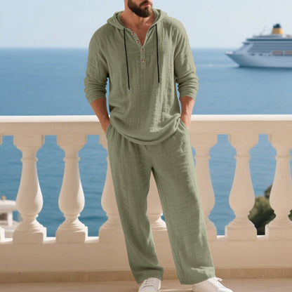 Men's Loose Fit Hoodie & Pants 2-Piece Set