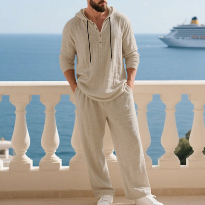 Men's Loose Fit Hoodie & Pants 2-Piece Set
