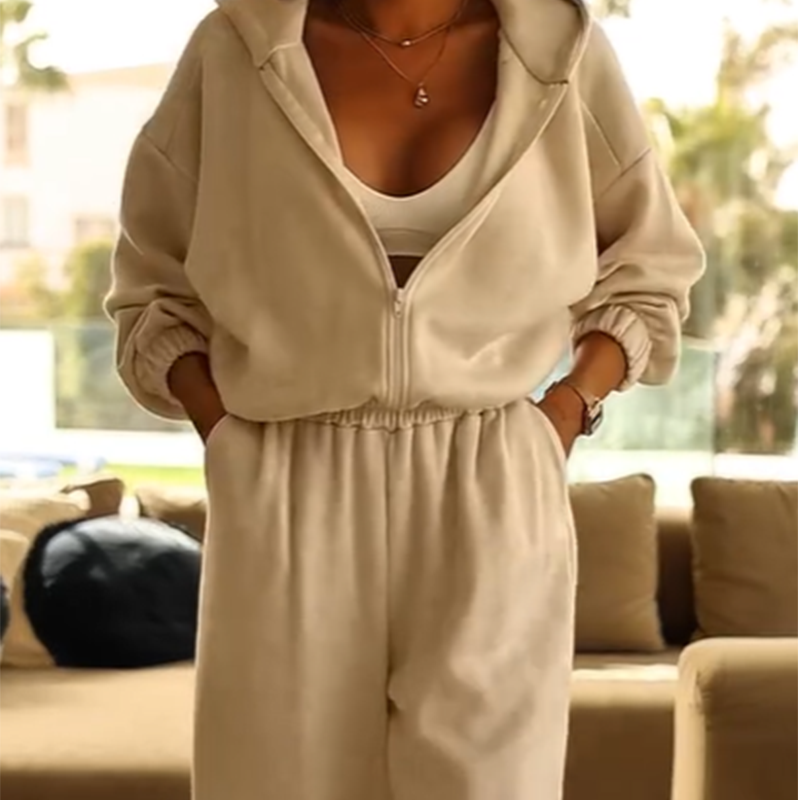 Comfortable Casual Hooded Jumpsuit
