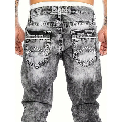 Mens Straight Leg Hip Hop Jeans