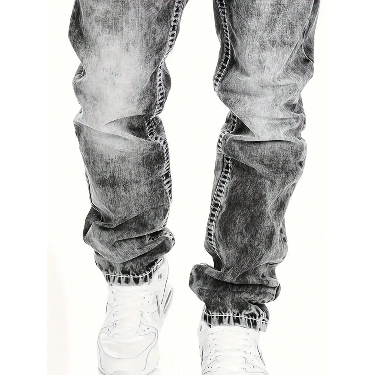 Mens Straight Leg Hip Hop Jeans