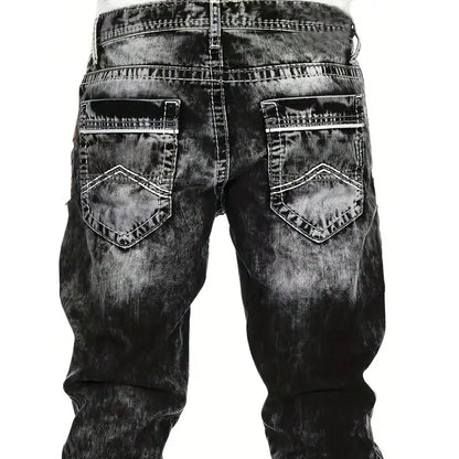 Mens Straight Leg Hip Hop Jeans