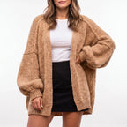 Mia Balloon Sleeve — Oversized Cardigan